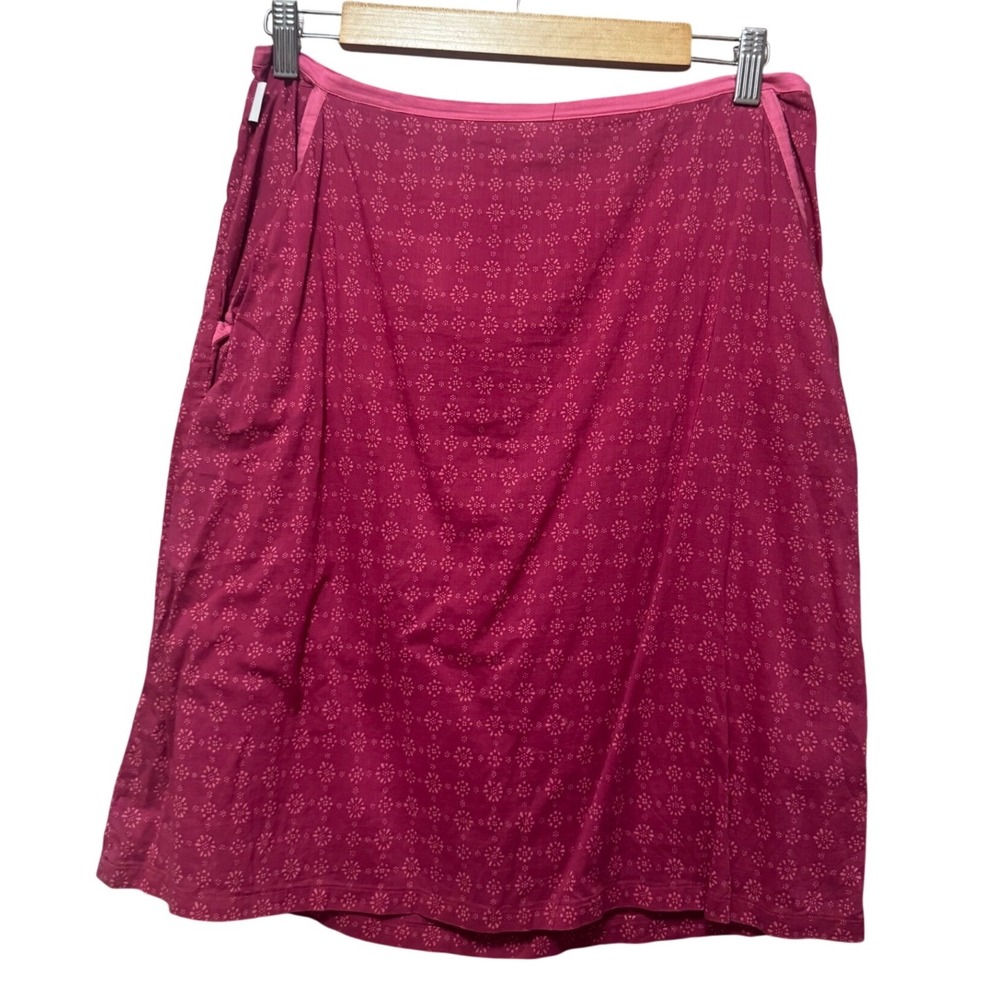 Polo Jeans Co Ralph Lauren Skirt Women 8 Pink Excellent Floral Cotton A-Line